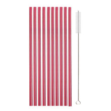 Load image into Gallery viewer, 10Pcs Reusable Drinking Straw Metal Straws 304 Stainless Steel Straws Set with Brush Bar Cocktail Straw for Glasses Drinkware