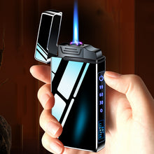 Load image into Gallery viewer, New Windproof Metal USB Lighter Torch Lighter Jet Dual Plasma Arc Lighter Gas Electric Butane Chargeable Pipe Cigar Lighter