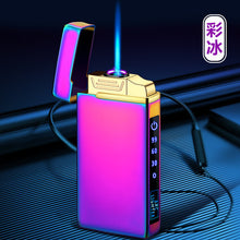 Load image into Gallery viewer, New Windproof Metal USB Lighter Torch Lighter Jet Dual Plasma Arc Lighter Gas Electric Butane Chargeable Pipe Cigar Lighter