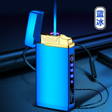 Load image into Gallery viewer, New Windproof Metal USB Lighter Torch Lighter Jet Dual Plasma Arc Lighter Gas Electric Butane Chargeable Pipe Cigar Lighter