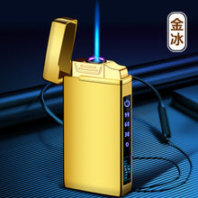 Load image into Gallery viewer, New Windproof Metal USB Lighter Torch Lighter Jet Dual Plasma Arc Lighter Gas Electric Butane Chargeable Pipe Cigar Lighter