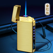 Load image into Gallery viewer, New Windproof Metal USB Lighter Torch Lighter Jet Dual Plasma Arc Lighter Gas Electric Butane Chargeable Pipe Cigar Lighter
