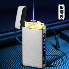 Load image into Gallery viewer, New Windproof Metal USB Lighter Torch Lighter Jet Dual Plasma Arc Lighter Gas Electric Butane Chargeable Pipe Cigar Lighter