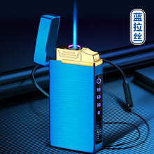 Load image into Gallery viewer, New Windproof Metal USB Lighter Torch Lighter Jet Dual Plasma Arc Lighter Gas Electric Butane Chargeable Pipe Cigar Lighter