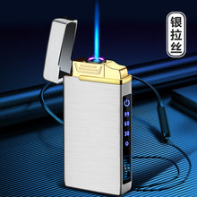 Load image into Gallery viewer, New Windproof Metal USB Lighter Torch Lighter Jet Dual Plasma Arc Lighter Gas Electric Butane Chargeable Pipe Cigar Lighter