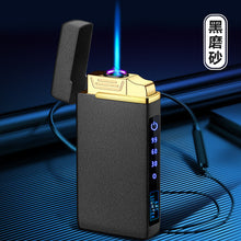 Load image into Gallery viewer, New Windproof Metal USB Lighter Torch Lighter Jet Dual Plasma Arc Lighter Gas Electric Butane Chargeable Pipe Cigar Lighter