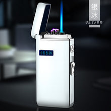 Load image into Gallery viewer, New Windproof Metal USB Lighter Torch Lighter Jet Dual Plasma Arc Lighter Gas Electric Butane Chargeable Pipe Cigar Lighter