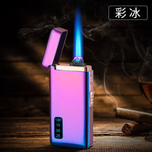 Load image into Gallery viewer, New Windproof Metal USB Lighter Torch Lighter Jet Dual Plasma Arc Lighter Gas Electric Butane Chargeable Pipe Cigar Lighter