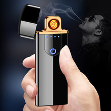 Load image into Gallery viewer, New Windproof Metal USB Lighter Torch Lighter Jet Dual Plasma Arc Lighter Gas Electric Butane Chargeable Pipe Cigar Lighter