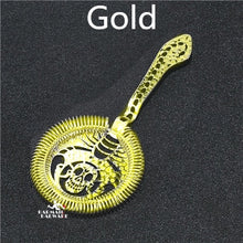 Load image into Gallery viewer, Skull And Mechanical Watch Bar Strainer Sprung Cocktail Strainer Stainless Steel Deluxe Strainer Bar Tools