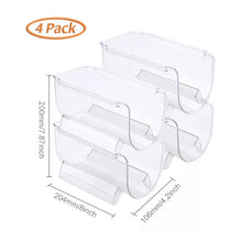 Load image into Gallery viewer, 4Pack Refrigerator Organizer Kitchen Bottle Storage Rack Stackable Wine Holder Bottles Display Shelf Fridge Kitchen Organizer