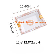 Load image into Gallery viewer, European Luxury Grid Pattern Ceramic Cigar Ashtray With Human Head Horse Design Ash Tray Holder Decoration Business Gifts