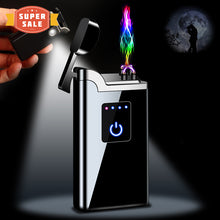 Load image into Gallery viewer, New Double Arc Lighter Windproof Flameless USB Plasma Lighter With LED Power Display  Gadget Gift Lighter