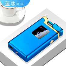 Load image into Gallery viewer, New Double Arc Lighter Windproof Flameless USB Plasma Lighter With LED Power Display  Gadget Gift Lighter