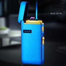 Load image into Gallery viewer, New Double Arc Lighter Windproof Flameless USB Plasma Lighter With LED Power Display  Gadget Gift Lighter