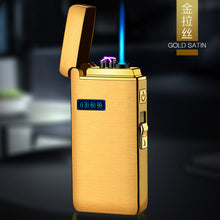 Load image into Gallery viewer, New Double Arc Lighter Windproof Flameless USB Plasma Lighter With LED Power Display  Gadget Gift Lighter