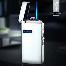 Load image into Gallery viewer, New Double Arc Lighter Windproof Flameless USB Plasma Lighter With LED Power Display  Gadget Gift Lighter
