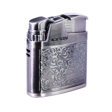Load image into Gallery viewer, Embossed Butane Gas Lighter Jet Metal Windproof Torch Cigarette Cigar Lighter Retro Press Ignition Smking Accessories