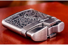 Load image into Gallery viewer, Embossed Butane Gas Lighter Jet Metal Windproof Torch Cigarette Cigar Lighter Retro Press Ignition Smking Accessories