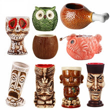 Load image into Gallery viewer, Ceramic Tiki Mug Creative Porcelain Beer Wine Mug Cup Drinkware