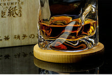 Load image into Gallery viewer, Japanese Edo Designer Crumple Paper Irregular Shape Crystal Faceted Der Whiskybecher Whiskey Whisky Rock Glass Artwork Wine Cup