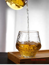 Load image into Gallery viewer, Japanese Hazy Air Wine Glass Snowflakes Falling Whiskey Tumbler Hammer Pattern Whisky Cup XO Brandy Drinking Glasses Wineglass