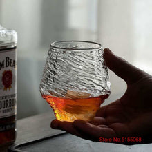 Load image into Gallery viewer, Japanese Hazy Air Wine Glass Snowflakes Falling Whiskey Tumbler Hammer Pattern Whisky Cup XO Brandy Drinking Glasses Wineglass