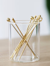 Load image into Gallery viewer, 5 PCS Gold Beads Cocktail Sticks Stainless Steel Fruit Picks Salad Sandwich Buffet Stirring Stick Decor Wedding Party Bar Supply