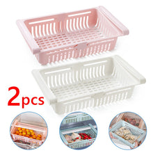 Load image into Gallery viewer, 1-2Pcs Kitchen Organizer Fridge Storage Drawer Box Extendable Refrigerator Chest Shelf Home Storage Case Plastic Cabinet Shelves