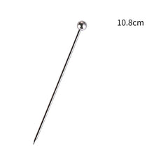 Load image into Gallery viewer, 5 PCS Gold Beads Cocktail Sticks Stainless Steel Fruit Picks Salad Sandwich Buffet Stirring Stick Decor Wedding Party Bar Supply