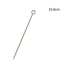 Load image into Gallery viewer, 5 PCS Gold Beads Cocktail Sticks Stainless Steel Fruit Picks Salad Sandwich Buffet Stirring Stick Decor Wedding Party Bar Supply