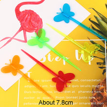 Load image into Gallery viewer, 100PCS 9CM Cocktail Sticks Plastic Fruit Forks For Kids Disposable Cute Fruit Skewers Aperitif Cocktail Decor Buffet Picks Party