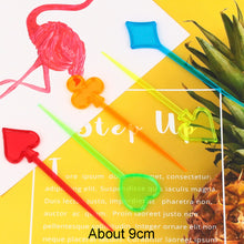 Load image into Gallery viewer, 100PCS 9CM Cocktail Sticks Plastic Fruit Forks For Kids Disposable Cute Fruit Skewers Aperitif Cocktail Decor Buffet Picks Party