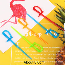 Load image into Gallery viewer, 100PCS 9CM Cocktail Sticks Plastic Fruit Forks For Kids Disposable Cute Fruit Skewers Aperitif Cocktail Decor Buffet Picks Party