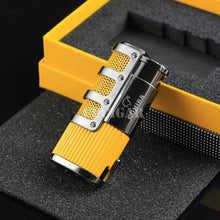 Load image into Gallery viewer, COHIBA Cigar Lighter Refillable Butane Gas 3 Torch Jet Flame Windproof Cigarette Smoking Lighter W/ Cutter Punch Gift Box