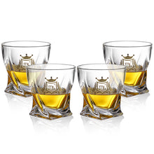 Load image into Gallery viewer, Authentic My-Bar classy Twisted Scotch Glasses, set of 4 100% lead free
