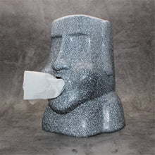 Load image into Gallery viewer, Resin Easter Island Stone Tissue Box Household Paper Towel Pumping Creatives Stone Portrait for Easter Day Decoration

