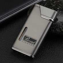 Load image into Gallery viewer, Visible Gas Lighter Metal Turbo Lighters Smoking Accessories Butane Torch Lighter Cigar Cigarettes Lighter Gadgets For Men
