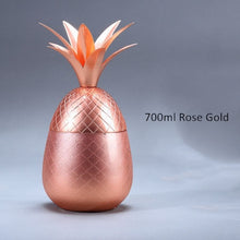 Load image into Gallery viewer, Pineapple Cocktail Glass Metal Copper Cup Moscow Mule Cup DIY Drink Wine Glass Home Decorations Bar Accessories Restaurant Use
