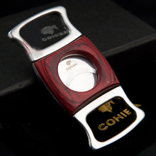 Load image into Gallery viewer, COHIBA Double Blades Stainless Steel Cigar Cutter Pocket Gadgets Zigarre Cutter Knife Cuban Cigars Scissors 357UA
