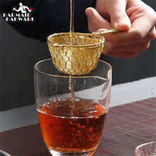 Load image into Gallery viewer, 1pcs Fine Copper Bar Cocktail Strainer Handcrat Conical Cocktail Sieve Great For Removing Bit From Juice Julep
