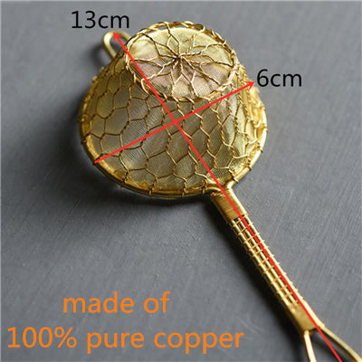 1pcs Fine Copper Bar Cocktail Strainer Handcrat Conical Cocktail Sieve Great For Removing Bit From Juice Julep
