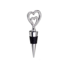 Load image into Gallery viewer, Zinc Alloy Wine Stopper Crystal Wine Champagne Bottle Stopper Vacuum Sealed Wedding Heart Gift  Wine Pourer Stopper
