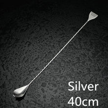 Load image into Gallery viewer, Cocktail Spoon Bar Spoon Stainless Steel Mixing Spiral Pattern Bar Teadrop Spoon  Bar Tool Bartender Tools
