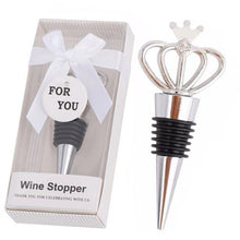 Load image into Gallery viewer, Zinc Alloy Wine Stopper Crystal Wine Champagne Bottle Stopper Vacuum Sealed Wedding Heart Gift  Wine Pourer Stopper
