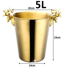 Load image into Gallery viewer, 1L-7L Stainless Steel Ice Bucket Wine Champagne Wine Chiller Wine Bottle Cooler Champagne Beer Chiller Ice Barrel
