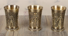 Load image into Gallery viewer, Shot Glass 1oz Metal Vintage Egyptian Chalice Creative Wine Shot Glasses Personalized Sip Glass Used for Tequila Vodka Cocktail
