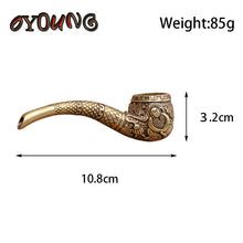 Load image into Gallery viewer, Retro Pure Copper Filter Smoking Pipe Creative Tbco Accessories, Handmade Pipe,Desk Decoration
