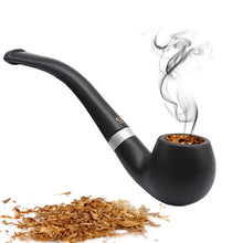 Load image into Gallery viewer, Handheld Tobacco Pipe Wooden Bent Pipe Smking Filter Herb Grinder Portable Cleaning Smoke Pipe Cigarette Accessories Men&#39;s Gift
