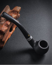 Load image into Gallery viewer, Handheld Tobacco Pipe Wooden Bent Pipe Smking Filter Herb Grinder Portable Cleaning Smoke Pipe Cigarette Accessories Men&#39;s Gift
